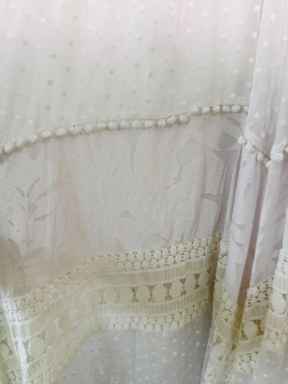 Eva Mendes NYC Boho Off Shoulder Lace White Maxi Dress, M - Picture 11 of 12